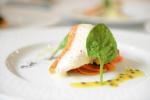 <br />Fillet of red mullet with carrots, spinach, passion fruit and coffee