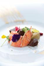 <br />foie gras mousse and chilled lobster tail with deZaan™ gourmet equador 70% chocolate ganache