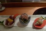 <br />Appetiser: spring Vegetables, Japanese Whelk and Firefly Squid with Bean Paste