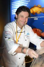 <br />Chef Bruno Ménard preparing the delicious treats for guests