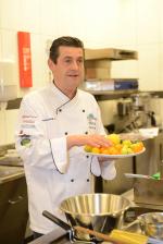 <br />Chef Ledeuil showing the ingredients he specially prepared for the workshop