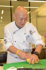 <br />Chef David Lew of Tung Lok Group showcasing his knife skills